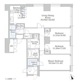 プラティーヌ四谷 809 間取り図