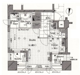 クオリア広尾 6階 間取り図