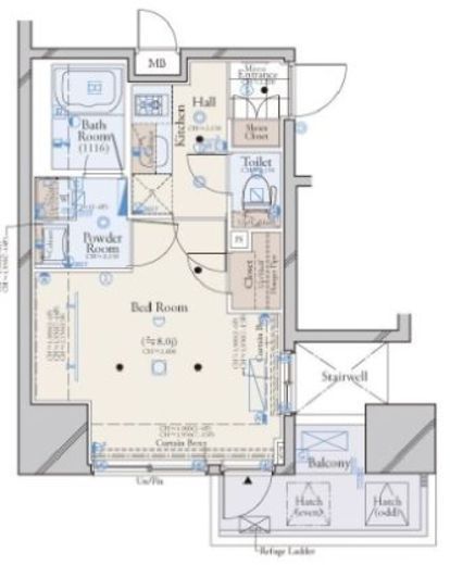 コンシェリア芝公園TOKYO PREMIUM 5階 間取り図