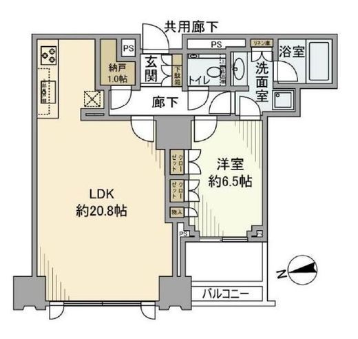 シティタワーズ豊洲ザ・シンボル 21階 間取り図