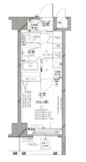 パレステュディオ六本木EAST2 7階 間取り図