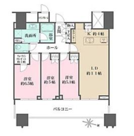 パークコート文京小石川ザ・タワー 38階 間取り図