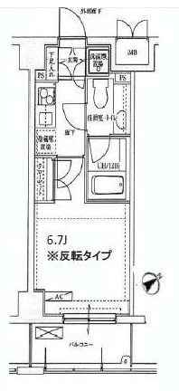 パークプリエ神楽坂 3階 間取り図
