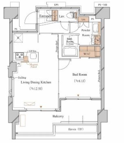 ブランシエスタ久が原 808 間取り図