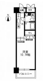 レジディア上野御徒町 705 間取り図