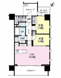 ブランズ島津山 14階 間取り図