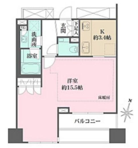パークハウス平河町 5階 間取り図