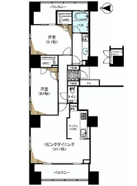 ワールドシティタワーズ アクアタワー 15階 間取り図