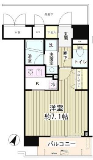 アクアヴィラ品川 404 間取り図