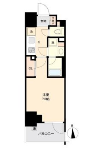 プライマル南砂 201 間取り図