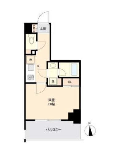 プライマル南砂 402 間取り図
