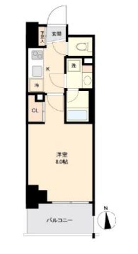 プライマル南砂 503 間取り図