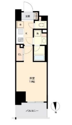 プライマル南砂 510 間取り図