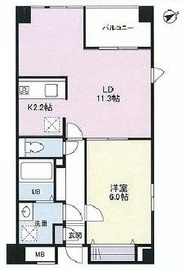 クエスタ高輪 202 間取り図