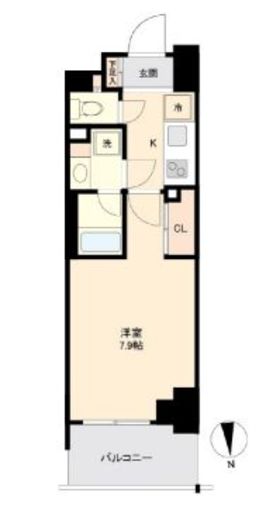 プライマル南砂 609 間取り図