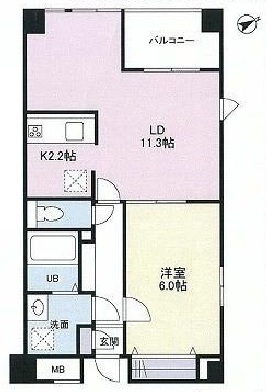 クエスタ高輪 203 間取り図