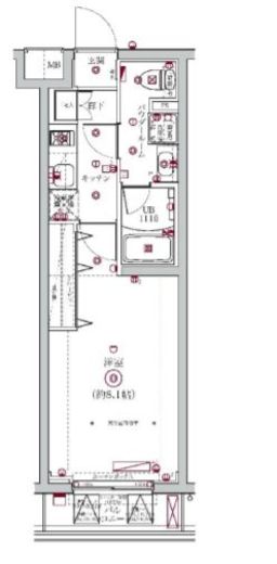 メディフィス大森町 502 間取り図