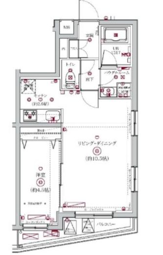 メディフィス大森町 404 間取り図