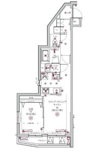 メディフィス大森町 412 間取り図