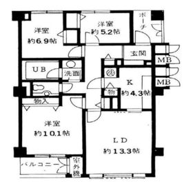 PALACIO BELA VISTA (パラシオベラヴィスタ) 206 間取り図