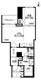 レジオン白金クロス 11階 間取り図