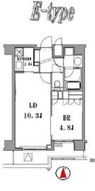 The Hermitage (ザ・ハーミティッジ) 504 間取り図