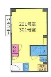 バアクレイ南麻布 201 間取り図