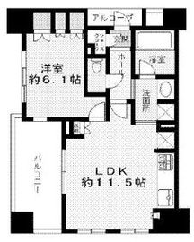 オーベル代々木公園 2階 間取り図