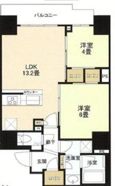 リビオレゾン西日暮里 8階 間取り図