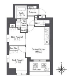 コンフォリア森下サウス 201 間取り図