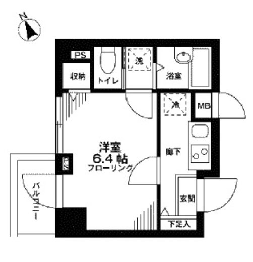 レキシントン・スクエア曙橋 101 間取り図