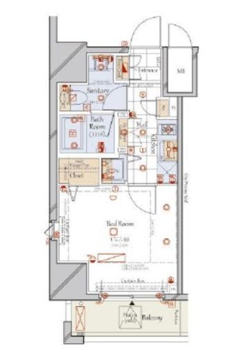 コンシェリア神楽坂 2階 間取り図