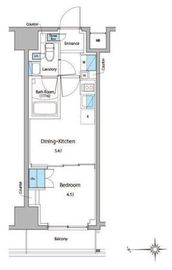 ルフォンプログレ門前仲町マークス 402 間取り図