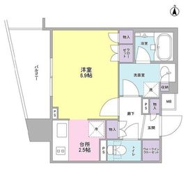 プラウドタワー亀戸 4階 間取り図