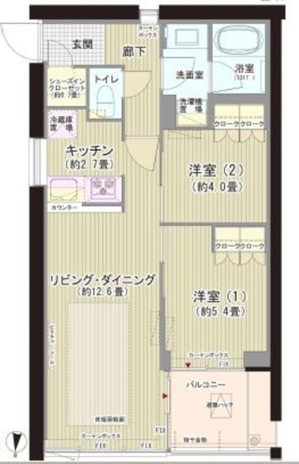ガーデニエール砧ウエスト 812 間取り図