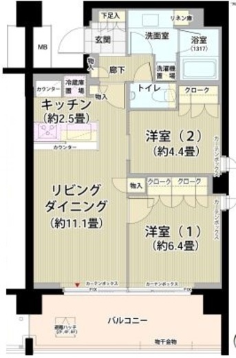 ガーデニエール砧レジデンス 430 間取り図