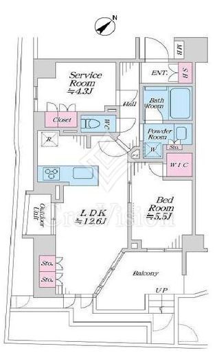 オープンレジデンシア代官山ザ・ハウス 1階 間取り図
