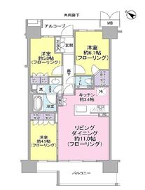 インプレスト東京八丁堀 8階 間取り図