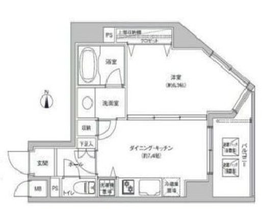 ザ・プレミアムスイート高田馬場 13階 間取り図