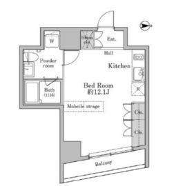 ユニテラス三軒茶屋 404 間取り図