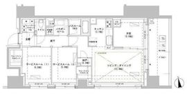 パークスフィア牛込神楽坂 605 間取り図
