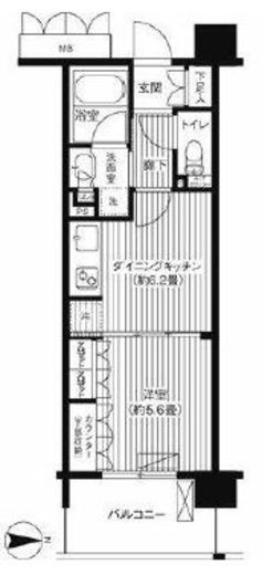 フルーヴ押上 409 間取り図