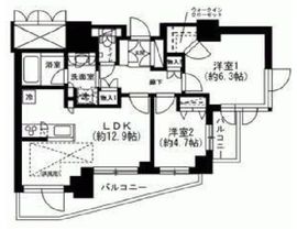 アリビオーレ神楽坂シティタワー 18階 間取り図