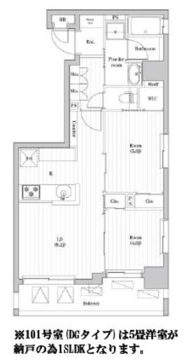 南千住レジデンス 101 間取り図
