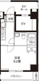 レオーネ錦糸町2 206 間取り図