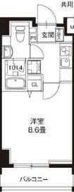 レオーネ錦糸町2 203 間取り図