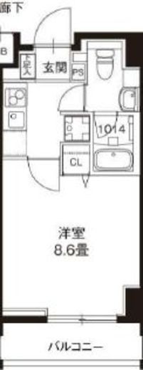 レオーネ錦糸町2 304 間取り図