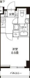 レオーネ錦糸町2 404 間取り図