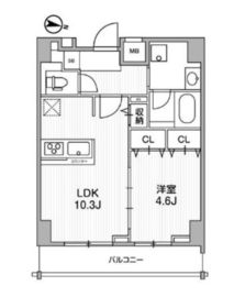 レオーネ錦糸町2 402 間取り図