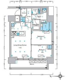 ルフォンプログレ浅草入谷 806 間取り図